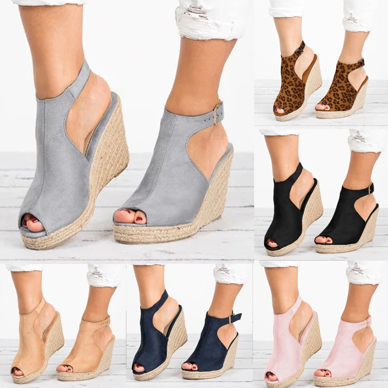 Wedge Espadrille Women - รองเท้าแตะส้นสําหรับผู้หญิงฤดูร้อน 2025 Espadrilles ผู้หญิงรองเท้าแตะ Comfort สายคล้องคอแพลตฟอร์มรองเท้าสําหรับสตรีใหม่