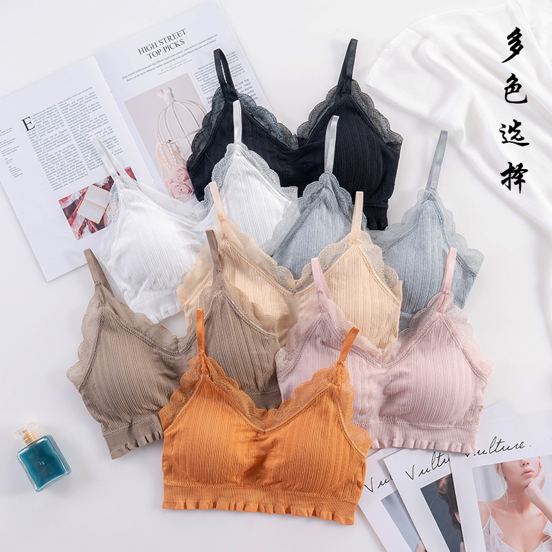 Bralette Triangle Set - 3D ชุดชั้นในเซ็กซี่ไม่มีรอยต่อกีฬา Bra U ประเภท Backless