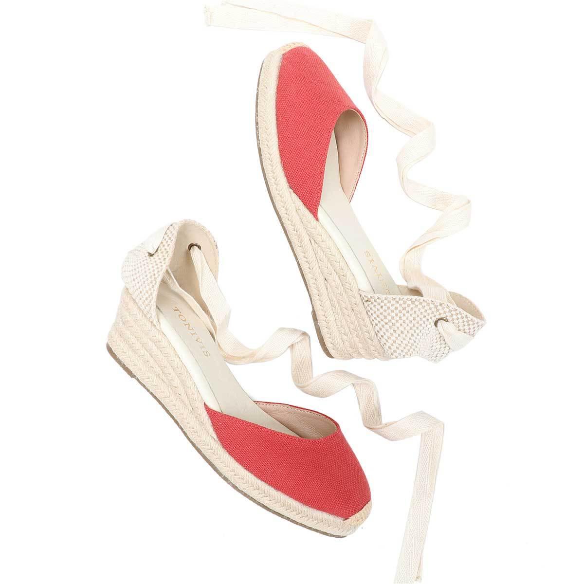 Wedge Espadrille Women - รองเท้าส้นเตารีดแบบผูกเชือกสำหรับผู้หญิง รองเท้าลำลองใส่สบายสำหรับฤดูร้อน