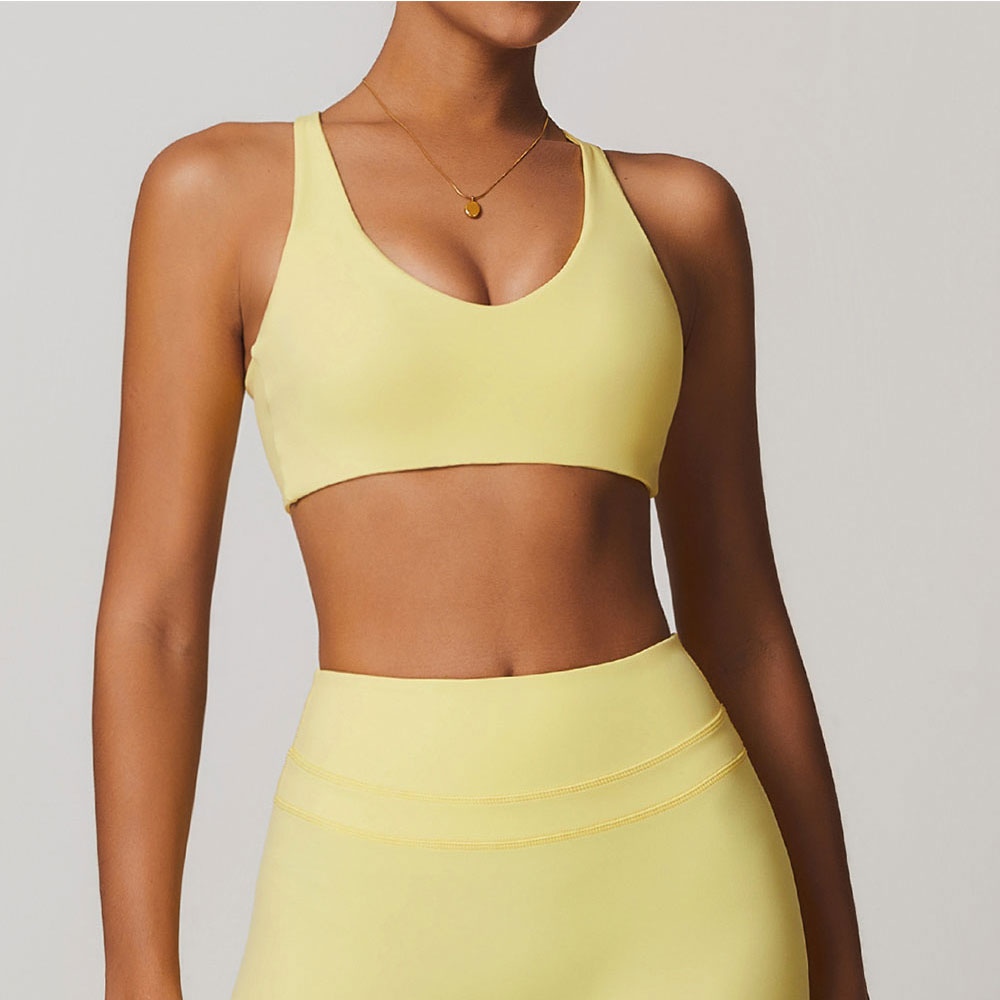 Bralette Triangle Set - Juren สปอร์ตบราสปอร์ตบราแบบมีสายคล้องคอสำหรับเล่นกีฬาบราออกกำลังกายเล่นยิมโยคะแบบเซ็กซี่บราดันทรง