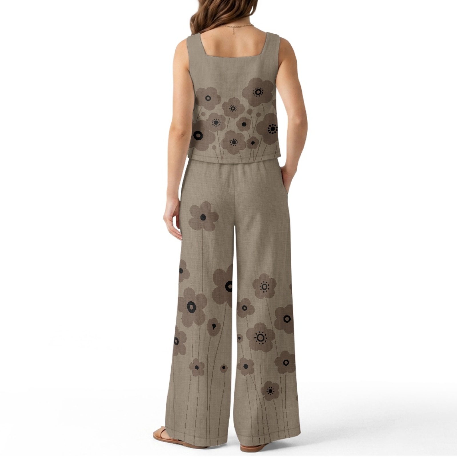 INSTANTARTS ชุดเสื้อกั๊กผ้าลิน - Linen Pant Wide บทวิจารณ์และราคา
