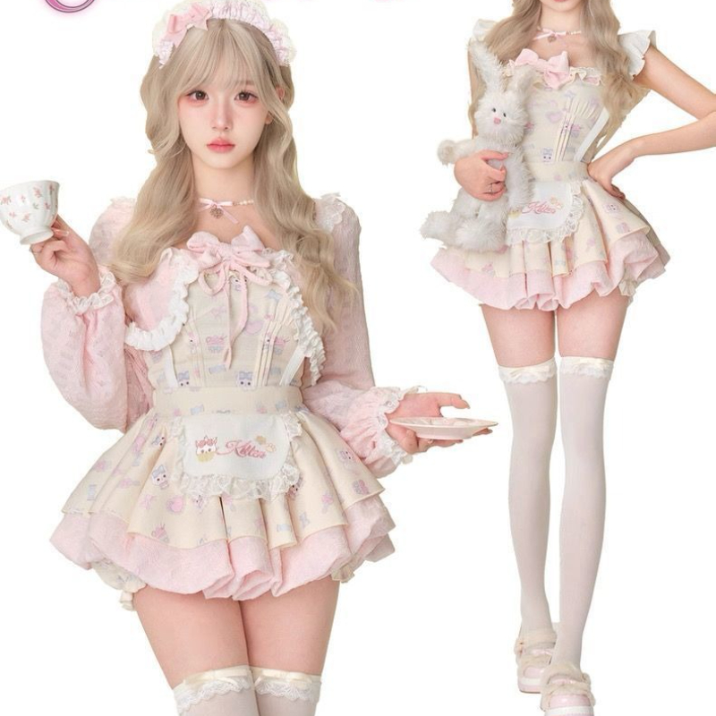 ชุดเซ็ต 3 ชิ้น สไตล์โลลิต้าหวา - Crop Top Crochet บทวิจารณ์และราคา