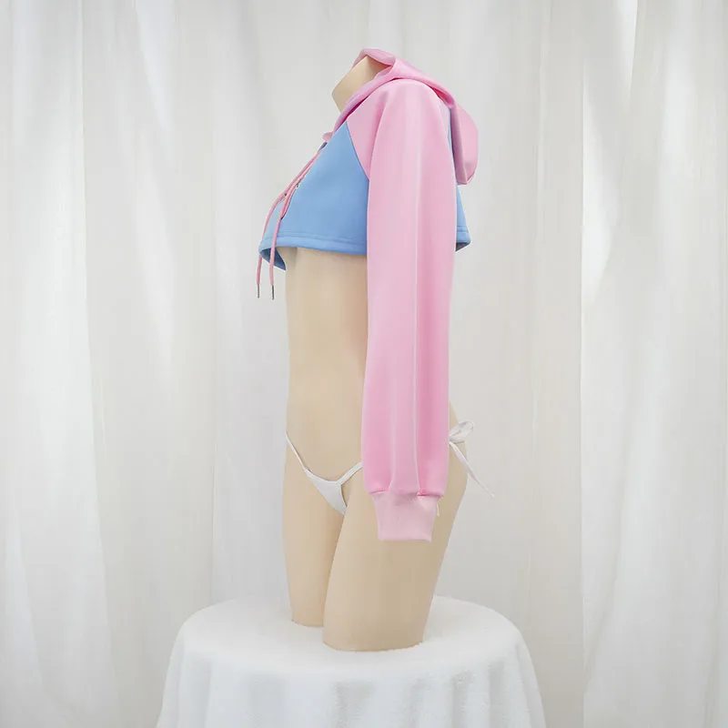 เสื้อฮู้ดแขนยาวน่ารัก สีชมพู ส - Crop Top Crochet บทวิจารณ์และราคา