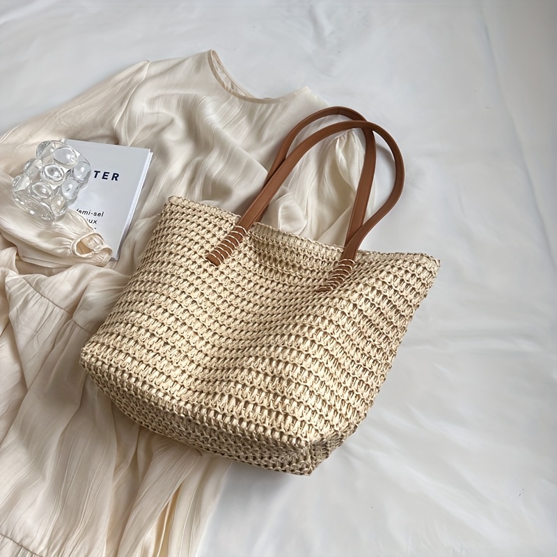 กระเป๋าผ้าทอสำหรับผู้หญิงที่ทั - Crochet Bag Raffia บทวิจารณ์และราคา