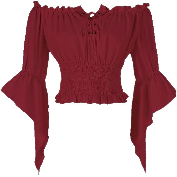 เสื้อผ้าสตรีสไตล์เรอเนซองส์ยุค - Blouse Off Shoulder บทวิจารณ์และราคา