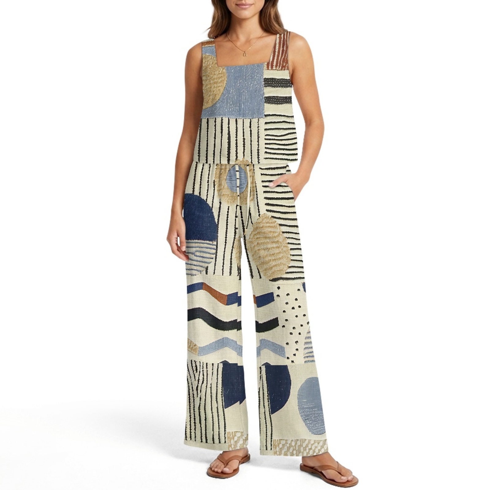 INSTANTARTS ชุดเสื้อกั๊กผ้าลิน - Linen Pant Wide บทวิจารณ์และราคา