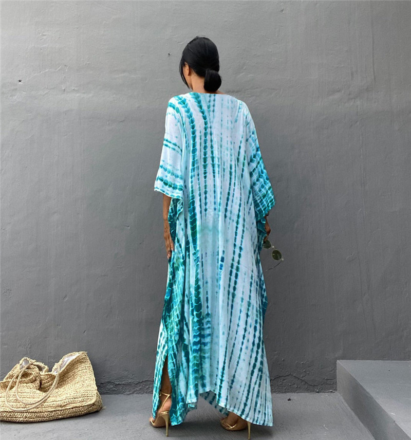 พลัสขนาดผู้หญิง Beachwear Long - Cover Up Kaftan บทวิจารณ์และราคา