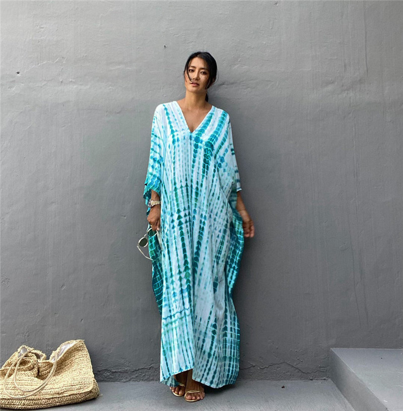 พลัสขนาดผู้หญิง Beachwear Long - Cover Up Kaftan บทวิจารณ์และราคา
