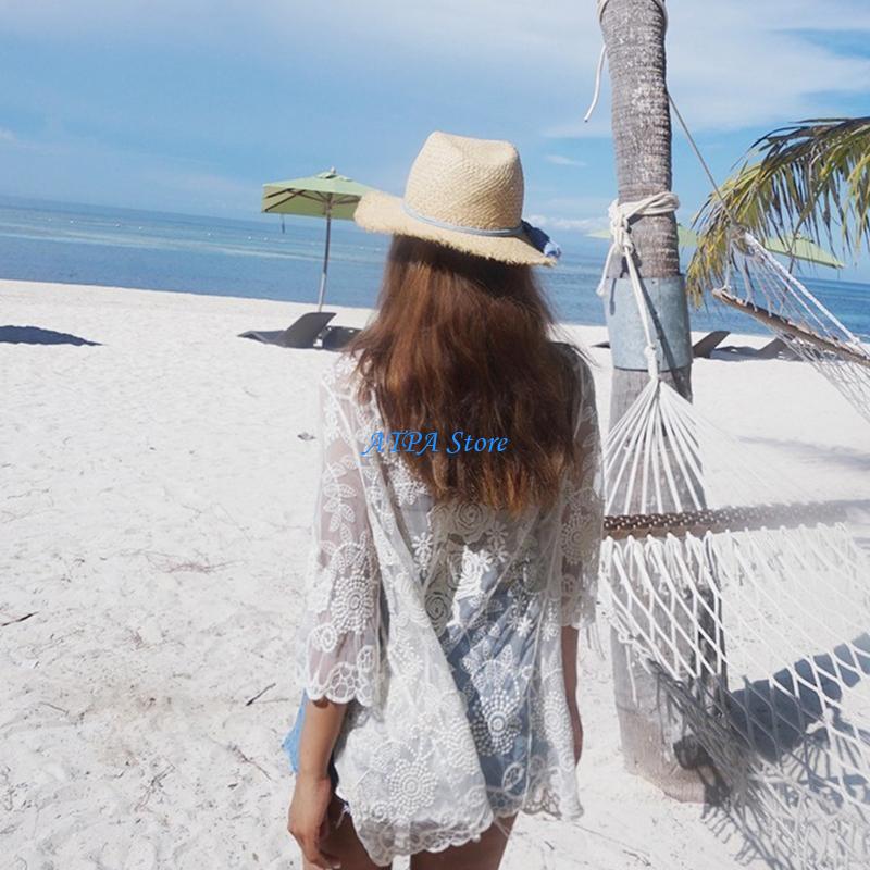 U13Cผู้หญิงฤดูร้อนลูกไม้เปิดด้ - Kimono Sheer Floral บทวิจารณ์และราคา
