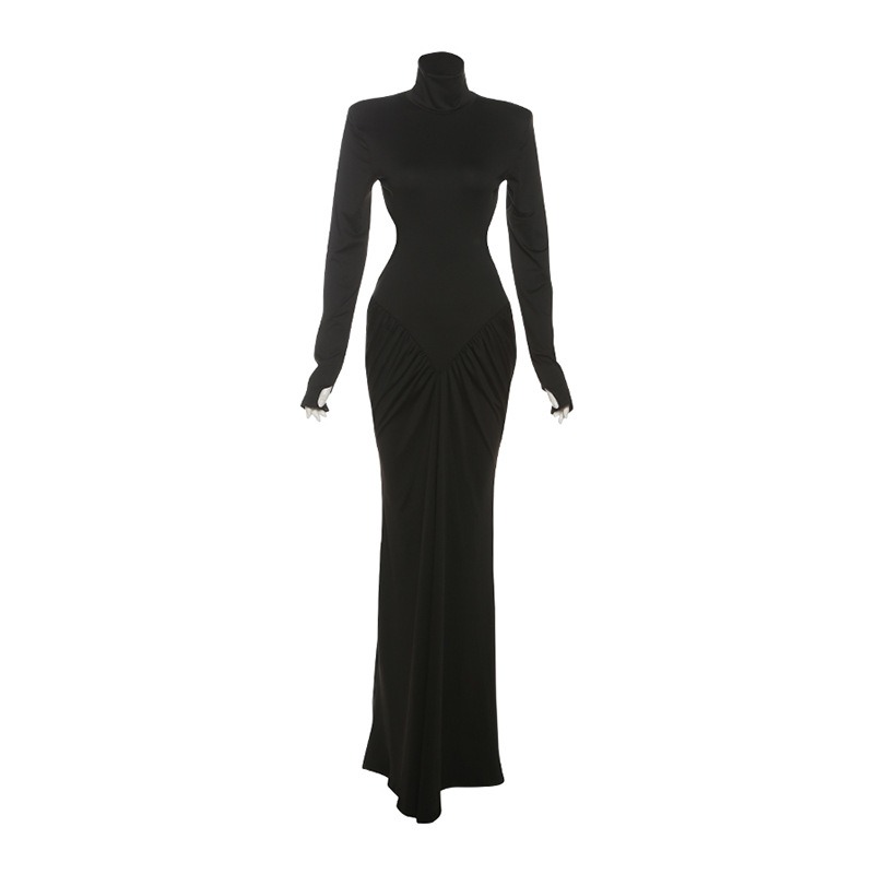เดรสยาวเปิดหลัง คอเต่า สำหรับง - Maxi Dress Halter บทวิจารณ์และราคา
