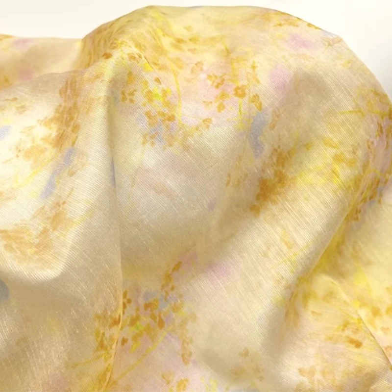 ผ้าไหมรามีพิมพ์ลายดอกไม้ไล่เฉด - Kimono Sheer Floral บทวิจารณ์และราคา