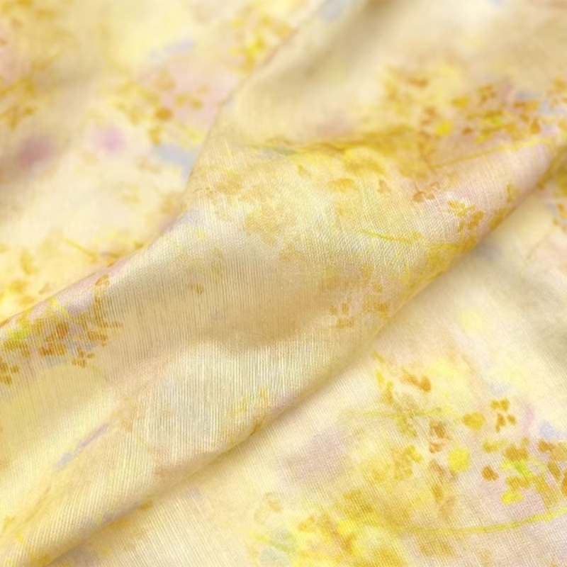 ผ้าไหมรามีพิมพ์ลายดอกไม้ไล่เฉด - Kimono Sheer Floral บทวิจารณ์และราคา