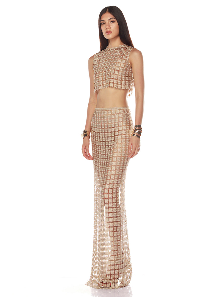 VC Stylish Beige เสื้อครอปแขนก - Crop Top Crochet บทวิจารณ์และราคา
