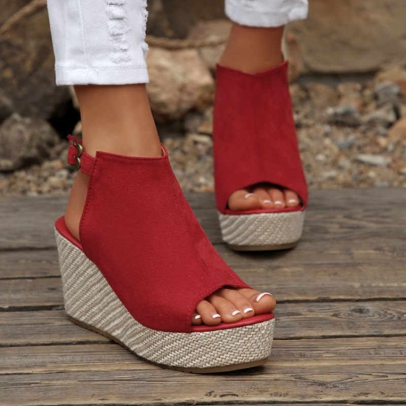 รองเท้าแตะผู้หญิงฤดูร้อนแบบสวม - Wedge Espadrille Women บทวิจารณ์และราคา