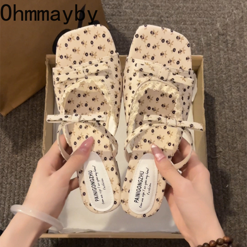 รองเท้าส้นเตารีดลายดอกไม้สำหรั - Romper Floral Print บทวิจารณ์และราคา