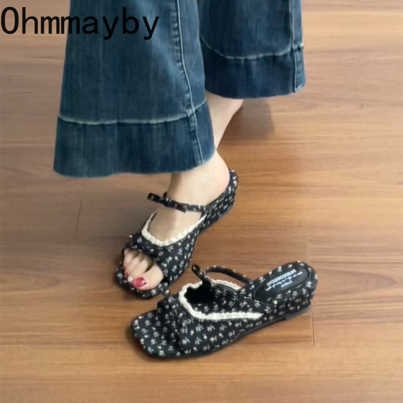 รองเท้าส้นเตารีดลายดอกไม้สำหรั - Romper Floral Print บทวิจารณ์และราคา
