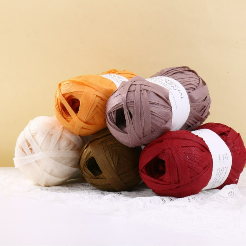 เส้นใยราฟเฟียแบบแบน 100 กรัม/ช - Crochet Bag Raffia บทวิจารณ์และราคา