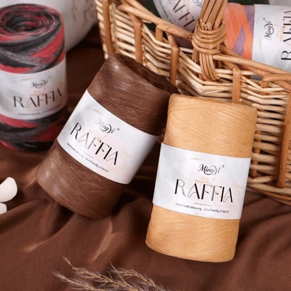 ไหมราฟเฟียหลากสี DIY ไหมถักมือ - Crochet Bag Raffia บทวิจารณ์และราคา