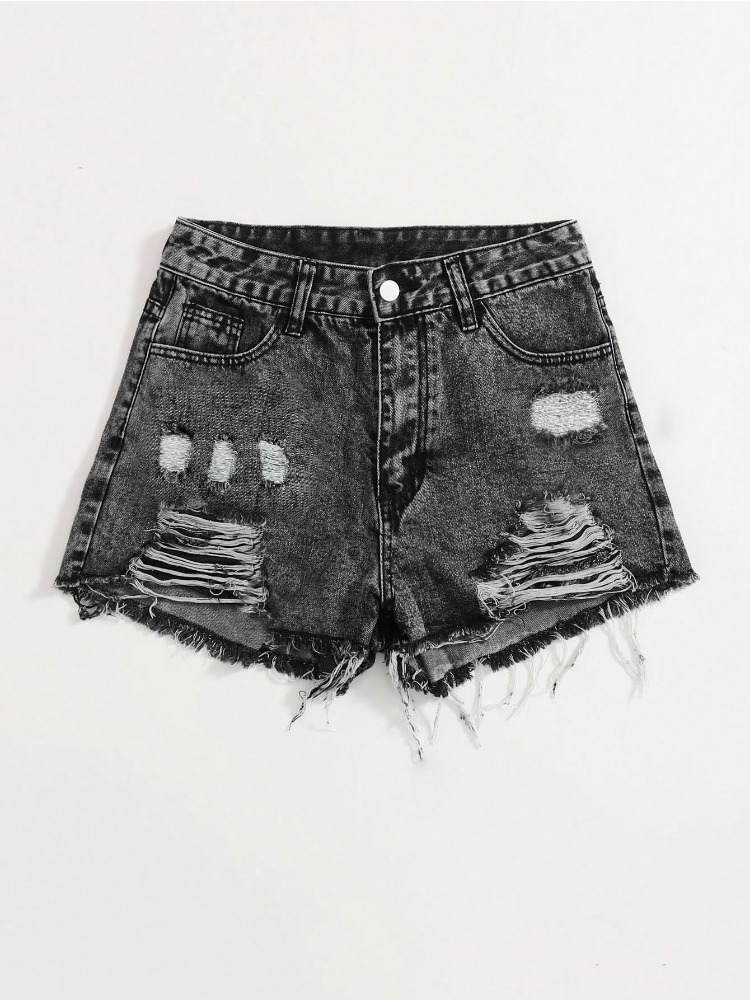 กางเกงยีนส์ขาสั้นวินเทจปี 2026 - Shorts Denim Frayed บทวิจารณ์และราคา