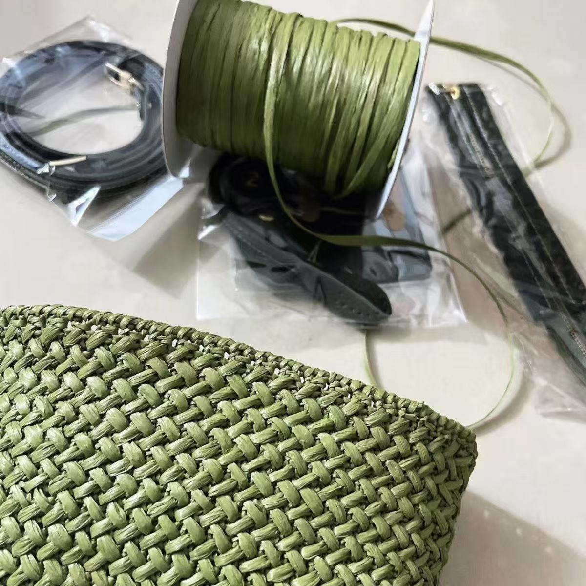 120g/ม้วน Matte Raffia Grass โ - Crochet Bag Raffia บทวิจารณ์และราคา