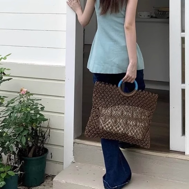 กระเป๋าโท้ทสานสไตล์โบโฮสำหรับผ - Tote Bag Beach บทวิจารณ์และราคา