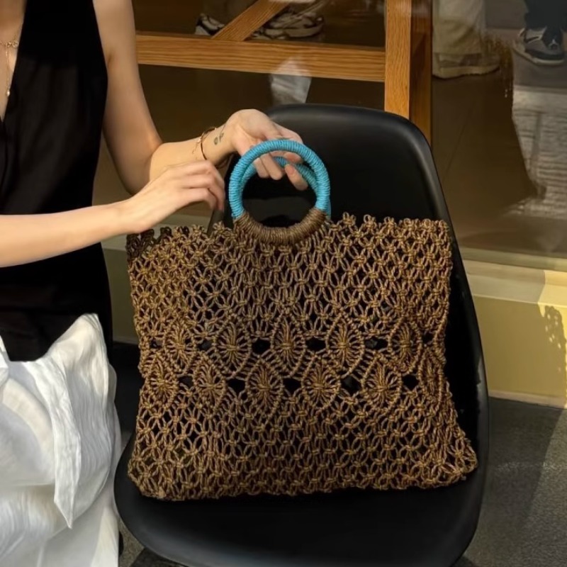 กระเป๋าโท้ทสานสไตล์โบโฮสำหรับผ - Tote Bag Beach บทวิจารณ์และราคา
