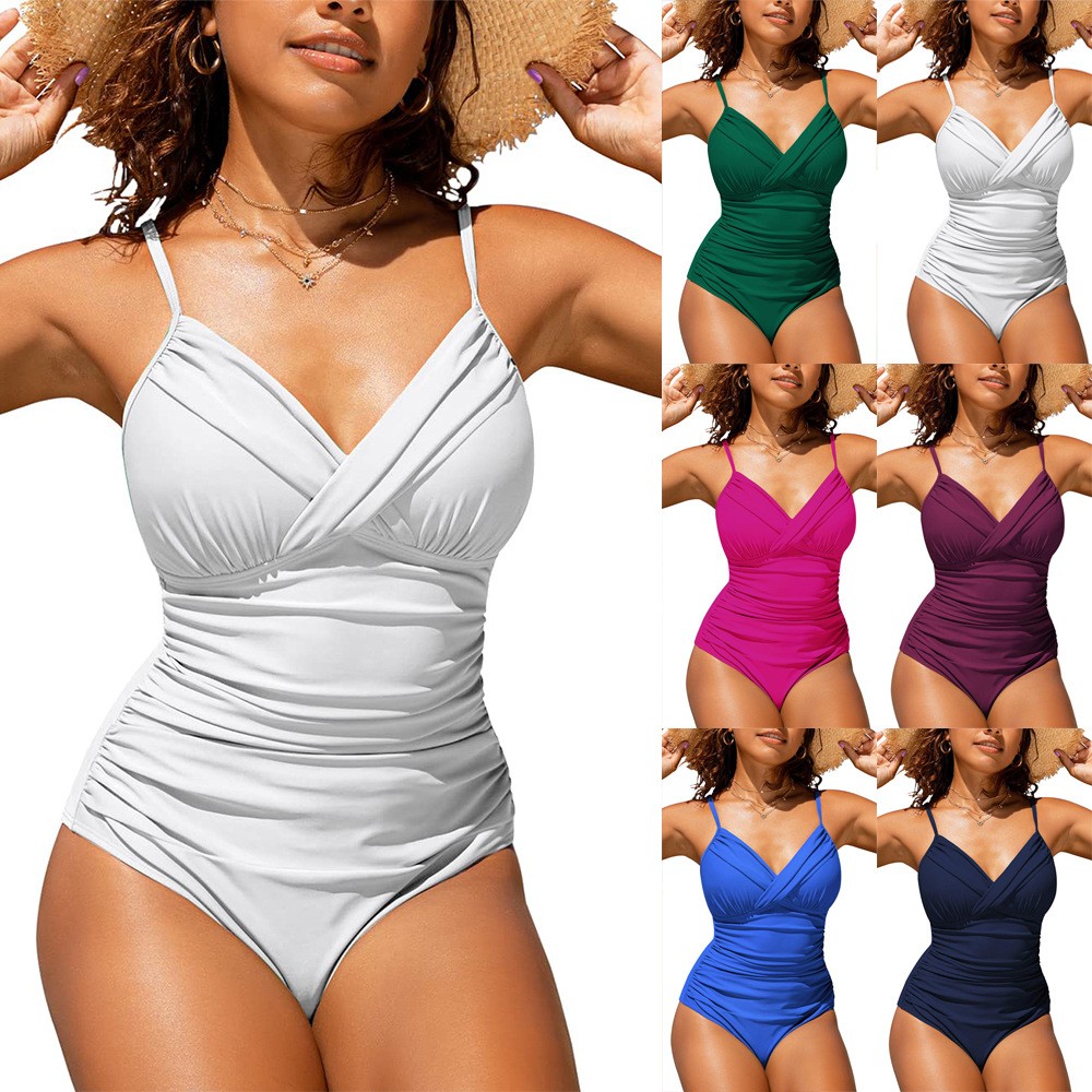 ชุดว่ายน้ำบิกินี่แบบ Tankini ส - Swimsuit Bikini Ruched บทวิจารณ์และราคา