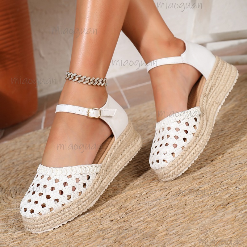 รองเท้าส้นเตารีดแบบสานสำหรับผู - Wedge Espadrille Women บทวิจารณ์และราคา