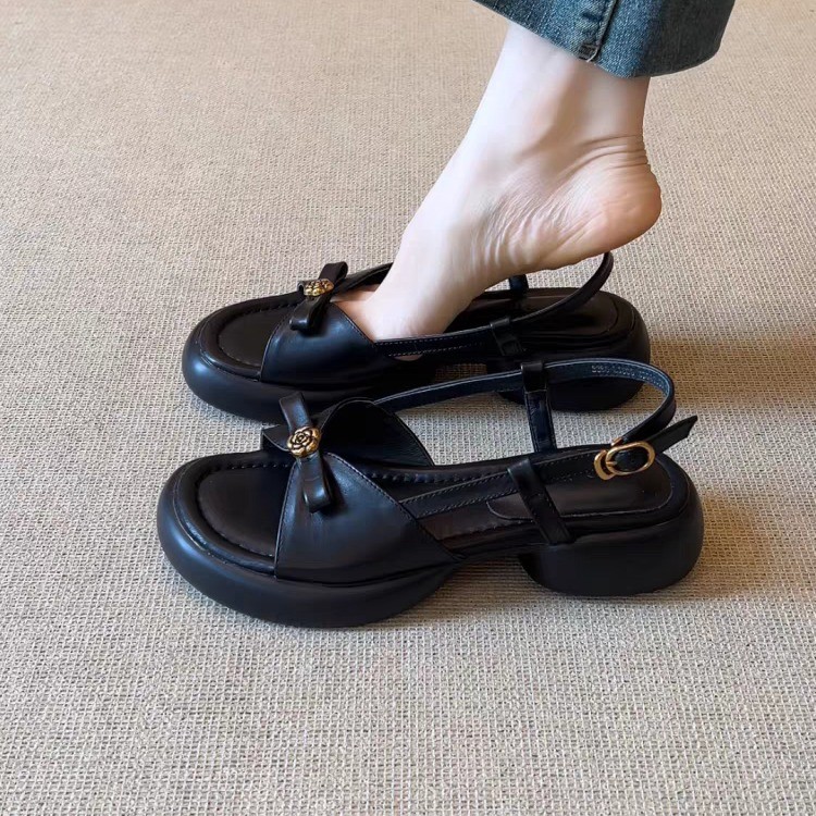 รองเท้าส้นหนาแบบสายรัดสไตล์ใหม - Sandal Strappy Heeled บทวิจารณ์และราคา