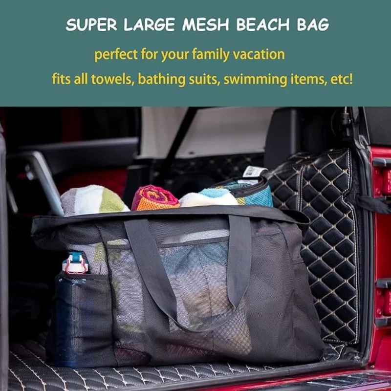 กระเป๋าชายหาดตาข่ายขนาดใหญ่รุ่ - Tote Bag Beach บทวิจารณ์และราคา