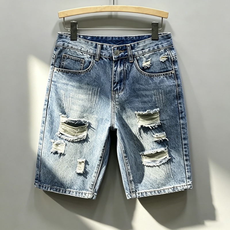 กางเกงยีนส์ขาสั้นสไตล์เกาหลีสำ - Shorts Denim Frayed บทวิจารณ์และราคา