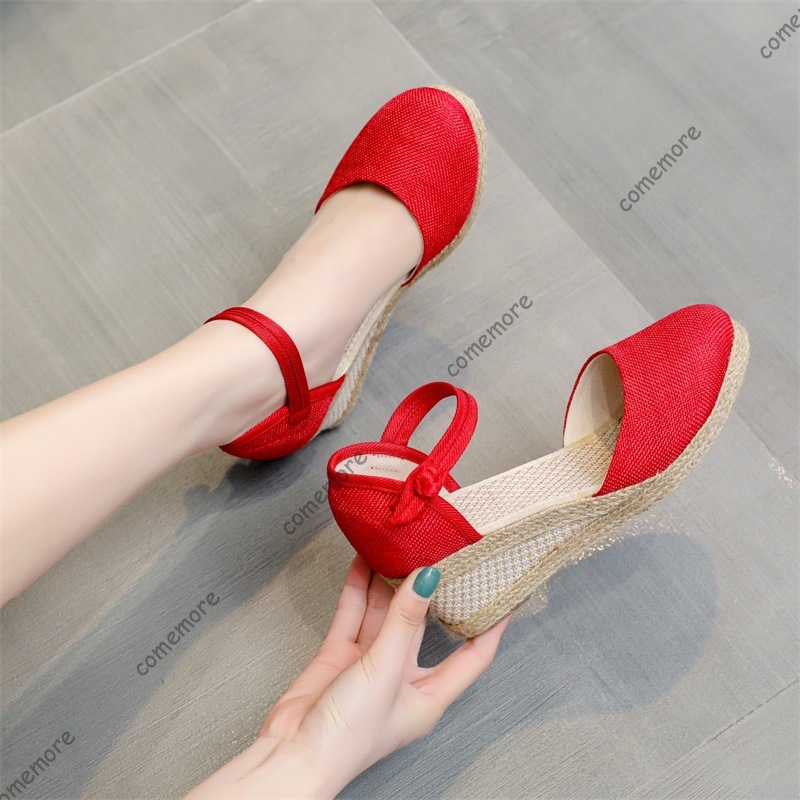 Comemore รองเท้าแตะส้นสูงรองเท - Wedge Espadrille Women บทวิจารณ์และราคา