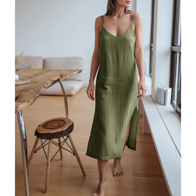 Muslin ผ้าฝ้าย 100% ชุดสตรีเซ็ - Linen Dress Wrap บทวิจารณ์และราคา