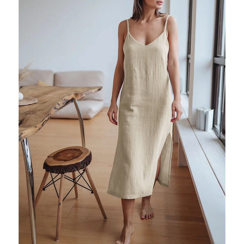 Muslin ผ้าฝ้าย 100% ชุดสตรีเซ็ - Linen Dress Wrap บทวิจารณ์และราคา