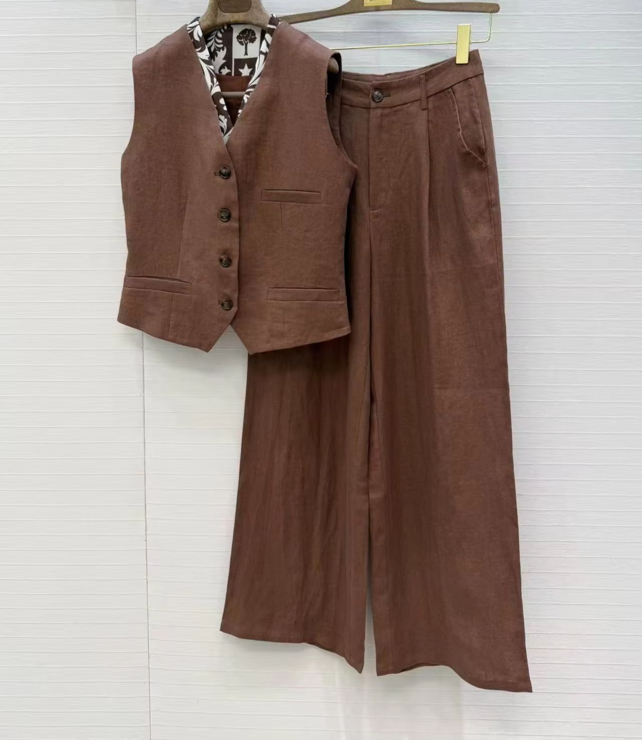 ชุดลำลองผ้าลินินสองชิ้นของคุณช - Linen Pant Wide บทวิจารณ์และราคา