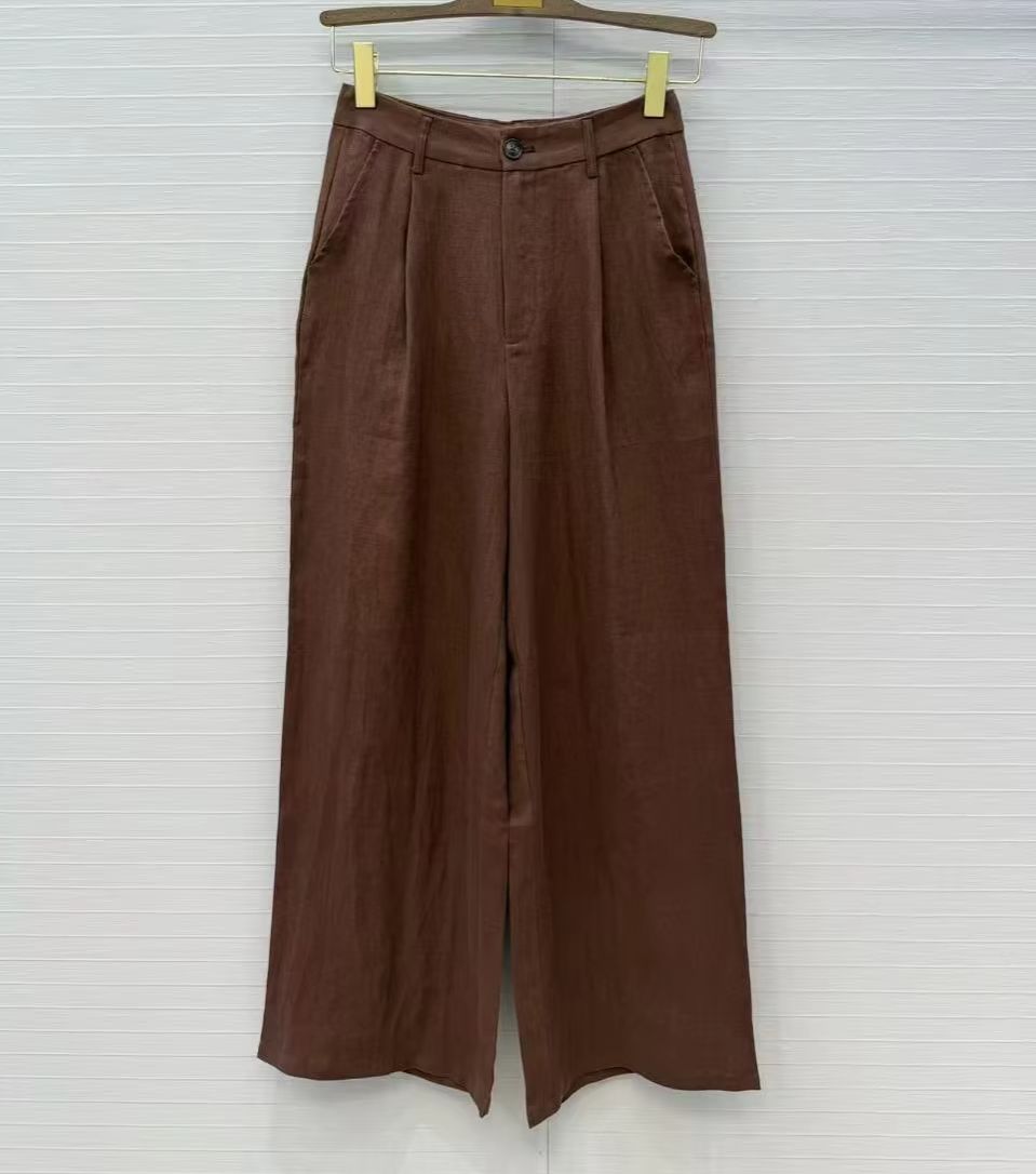 ชุดลำลองผ้าลินินสองชิ้นของคุณช - Linen Pant Wide บทวิจารณ์และราคา