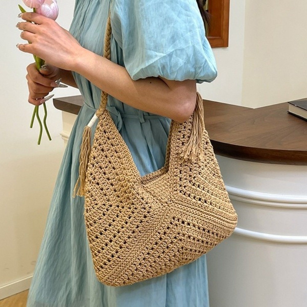 กระเป๋าถือสะพายไหล่สไตล์โบฮีเม - Tote Bag Beach บทวิจารณ์และราคา