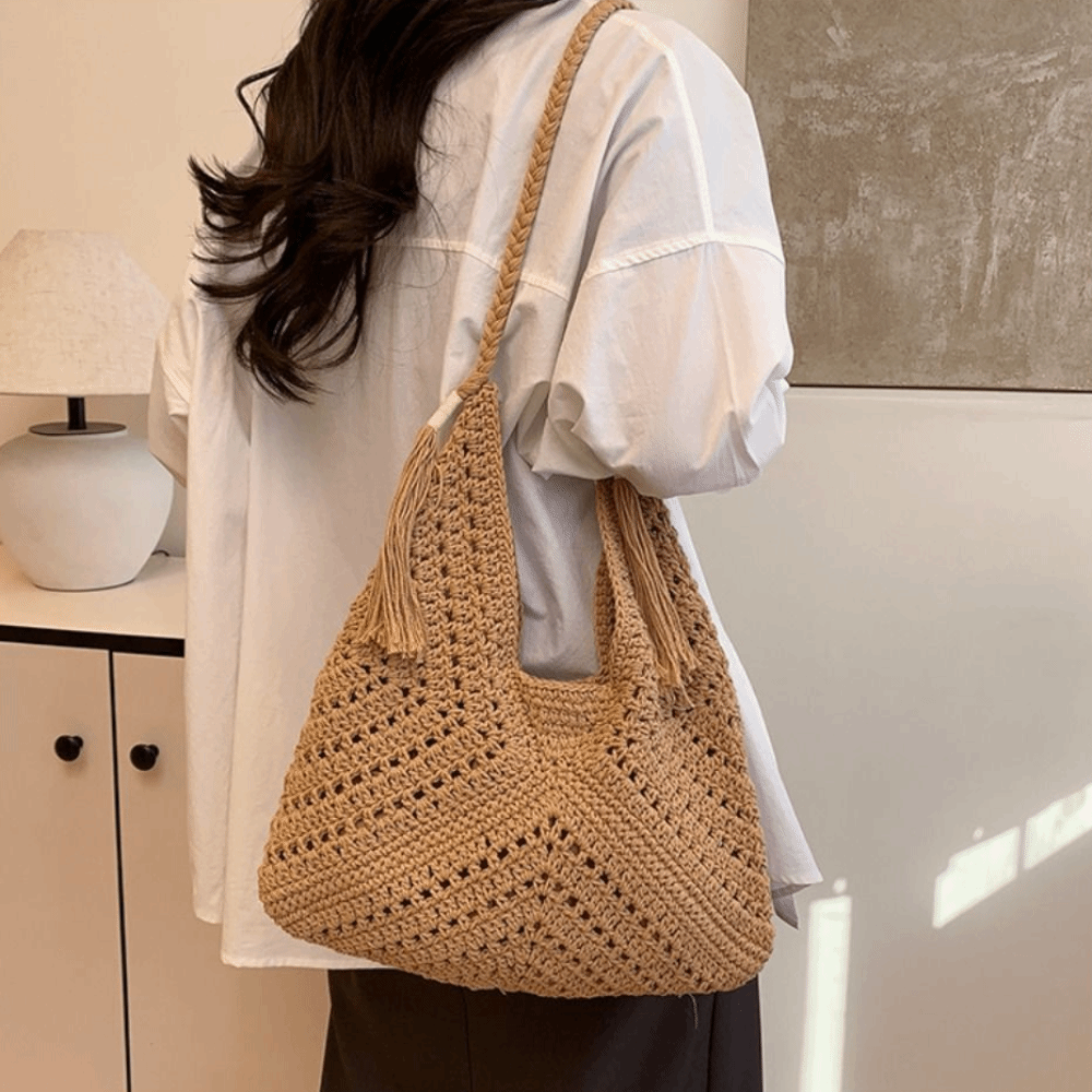 กระเป๋าถือสะพายไหล่สไตล์โบฮีเม - Tote Bag Beach บทวิจารณ์และราคา
