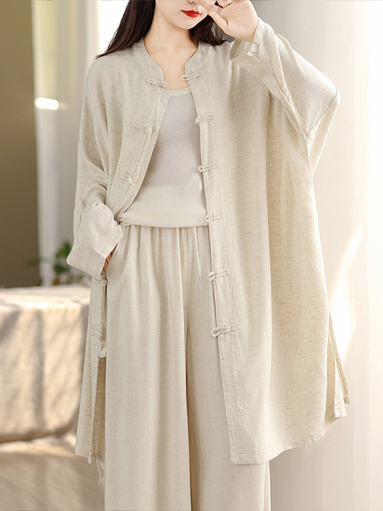 ชุดเซ็ตสองชิ้น เสื้อผ้าฝ้ายลิน - Linen Pant Wide บทวิจารณ์และราคา