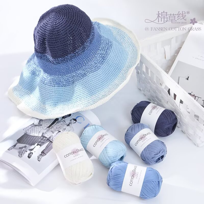 ไหมพรมคอตตอนกราส 50 กรัม แบบรา - Crochet Bag Raffia บทวิจารณ์และราคา