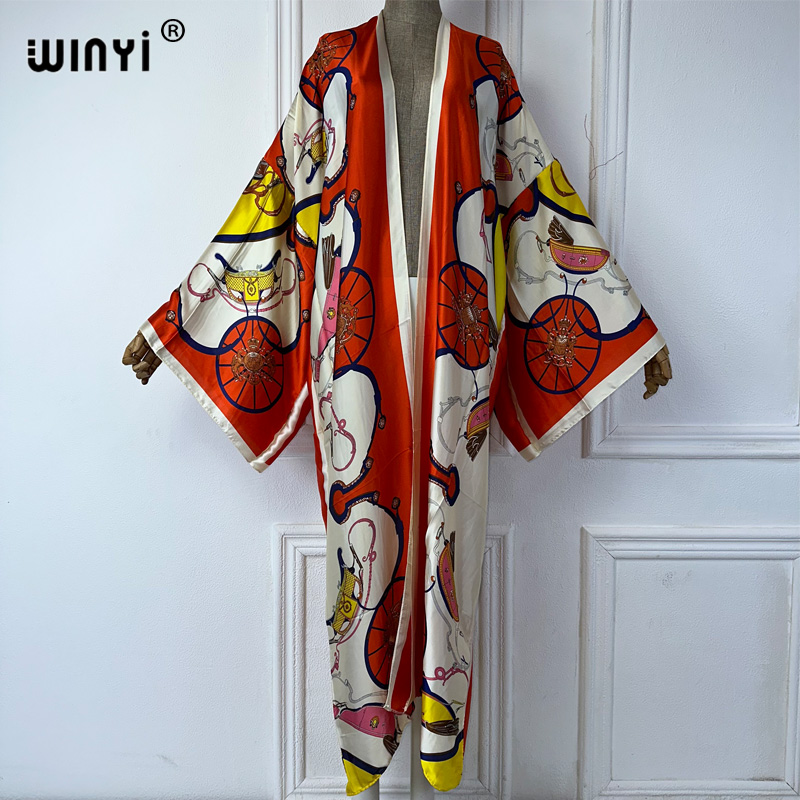 WINYI boho พิมพ์กิโมโนฤดูร้อนเ - Cover Up Kaftan บทวิจารณ์และราคา