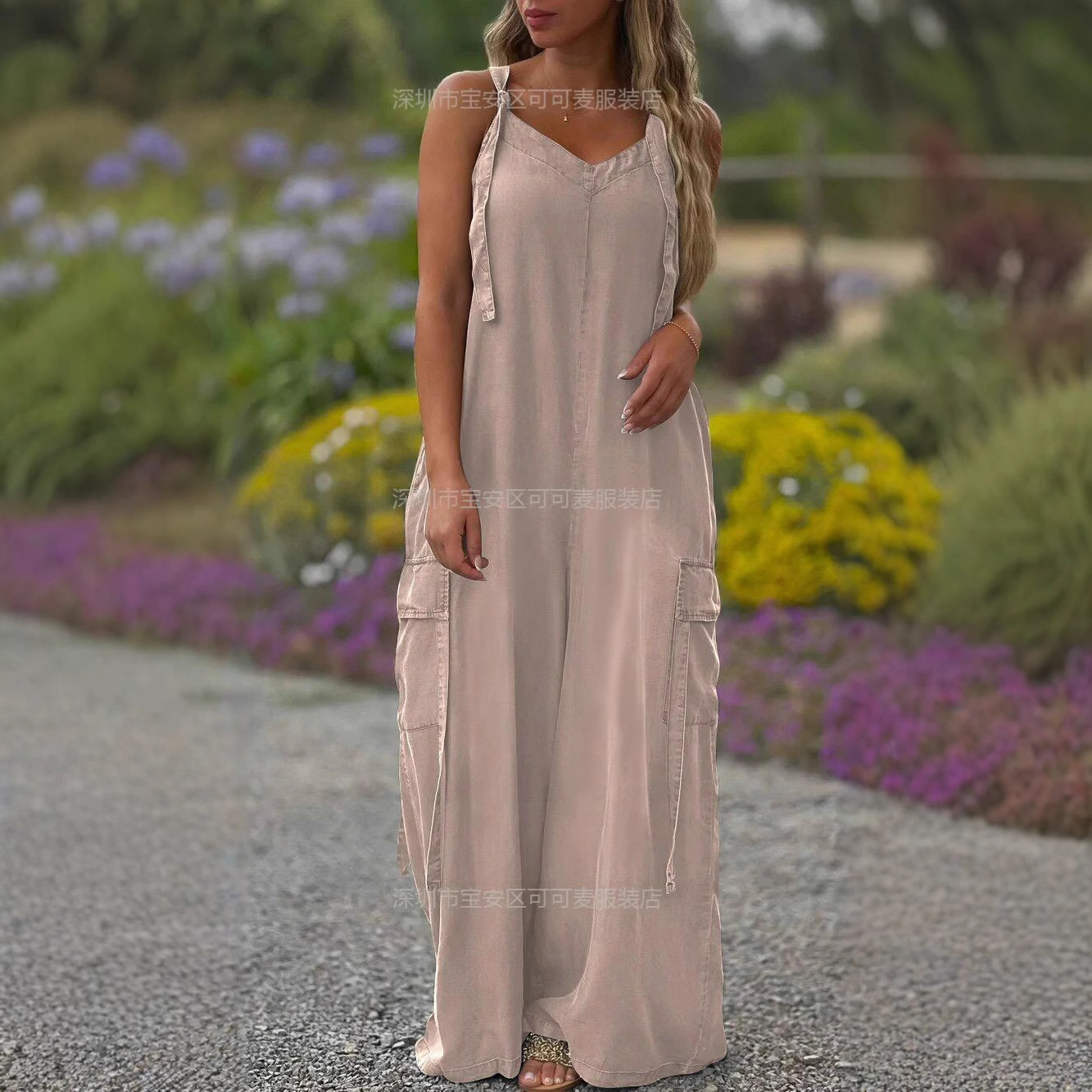 จั๊มสูทฤดูร้อนทรงหลวม ผ้าลินิน - Jumpsuit Linen Relaxed บทวิจารณ์และราคา