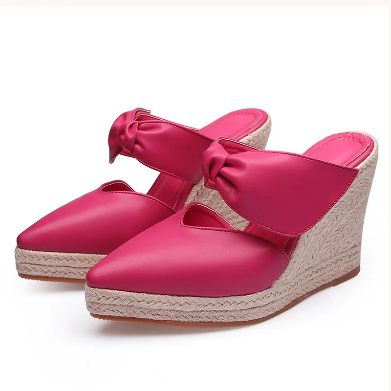 รองเท้าส้นสูงแบบสวมเปิดส้น ส้น - Wedge Espadrille Women บทวิจารณ์และราคา