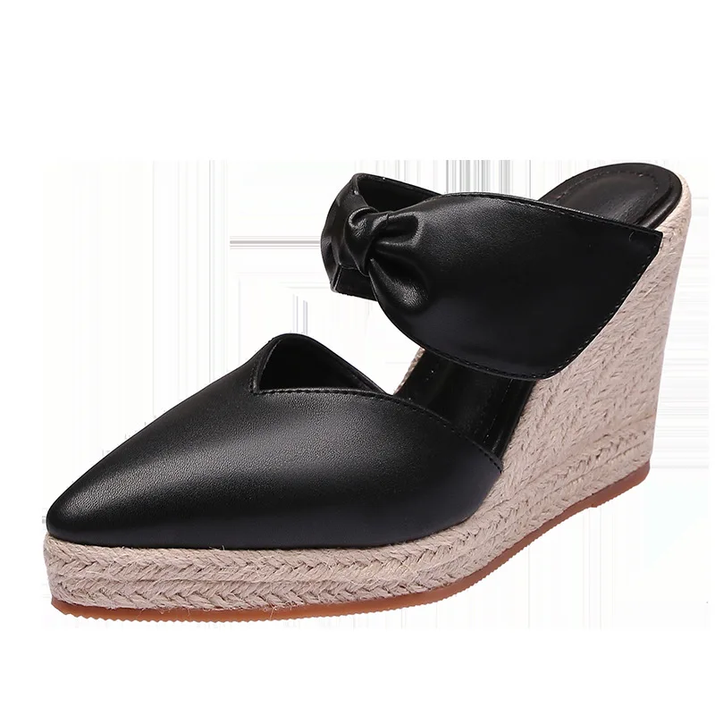 รองเท้าส้นสูงแบบสวมเปิดส้น ส้น - Wedge Espadrille Women บทวิจารณ์และราคา