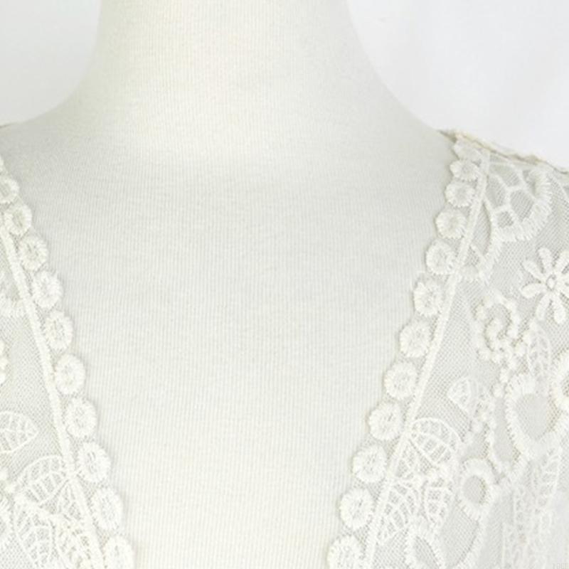 ผู้หญิงลูกไม้เปิดด้านหน้าชุดกิ - Kimono Sheer Floral บทวิจารณ์และราคา