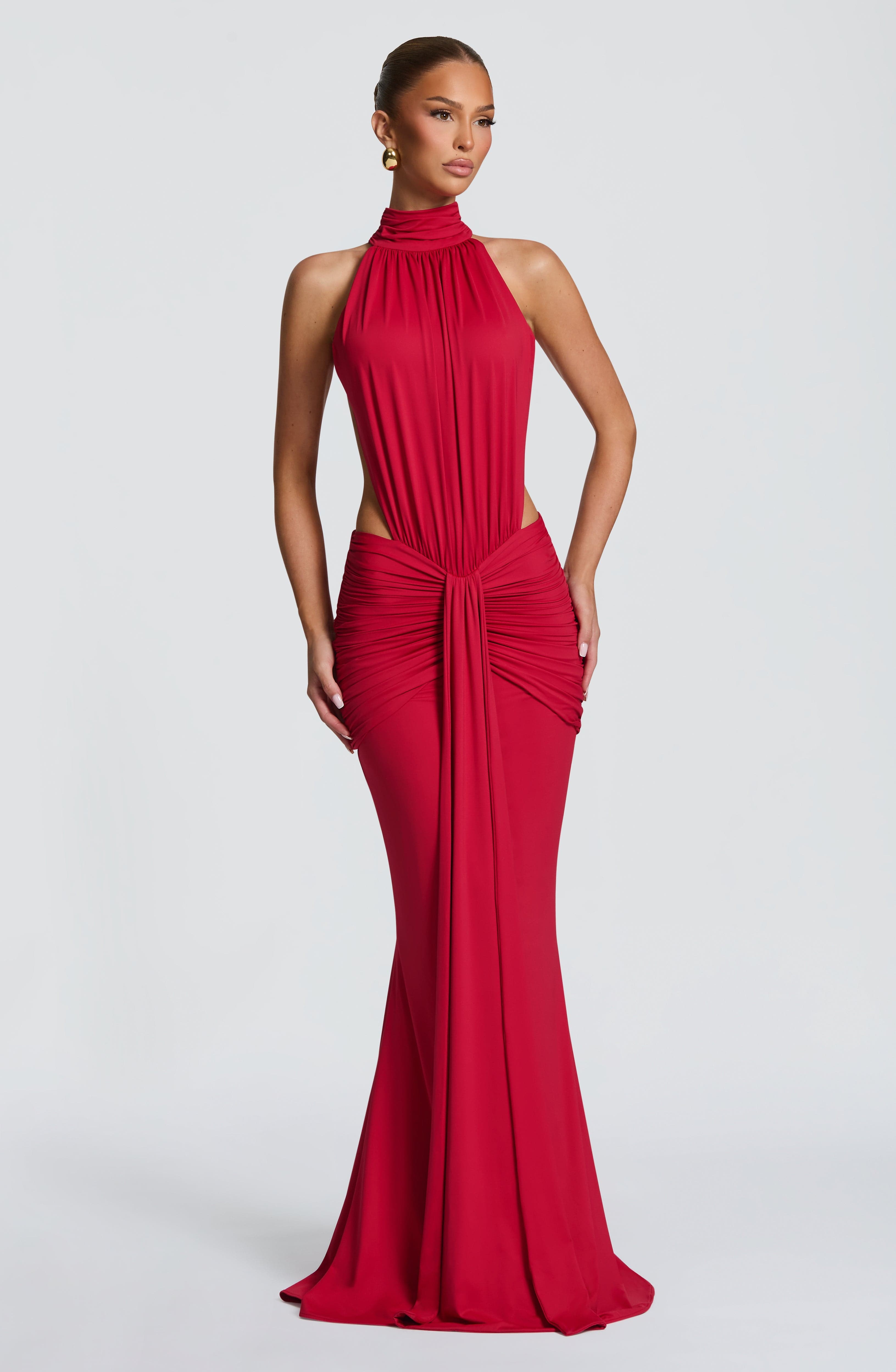 เดรสยาวทรงเมอร์เมดแบบผูกคอ คอส - Maxi Dress Halter บทวิจารณ์และราคา