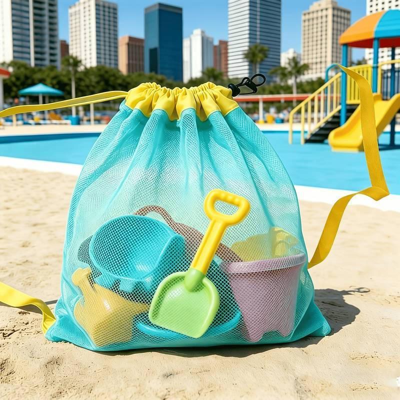 กระเป๋าเก็บของชายหาดแบบตาข่ายพ - Tote Bag Beach บทวิจารณ์และราคา