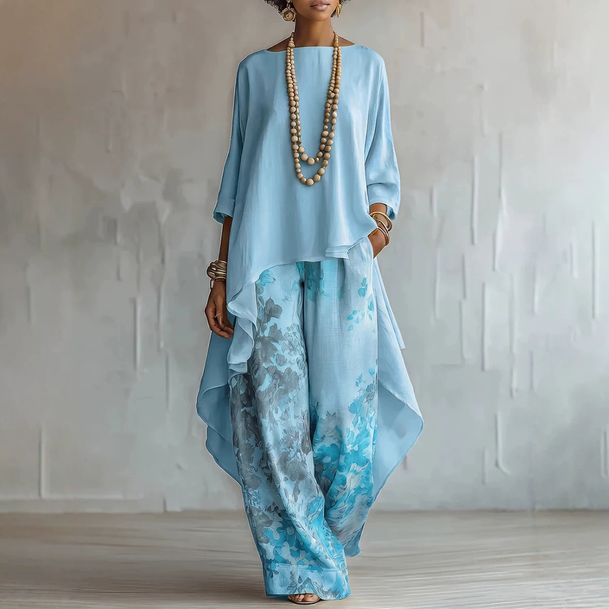 ชุดผ้าลินิน 2 ชิ้นสำหรับผู้หญิ - Linen Pant Wide บทวิจารณ์และราคา