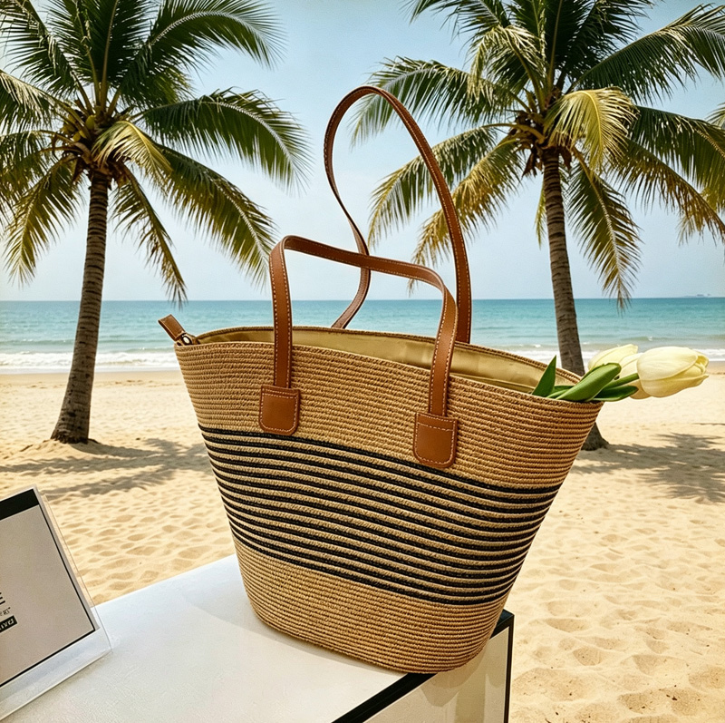 CLAREGQI กระเป๋าโท้ทลายทางสำหร - Tote Bag Beach บทวิจารณ์และราคา