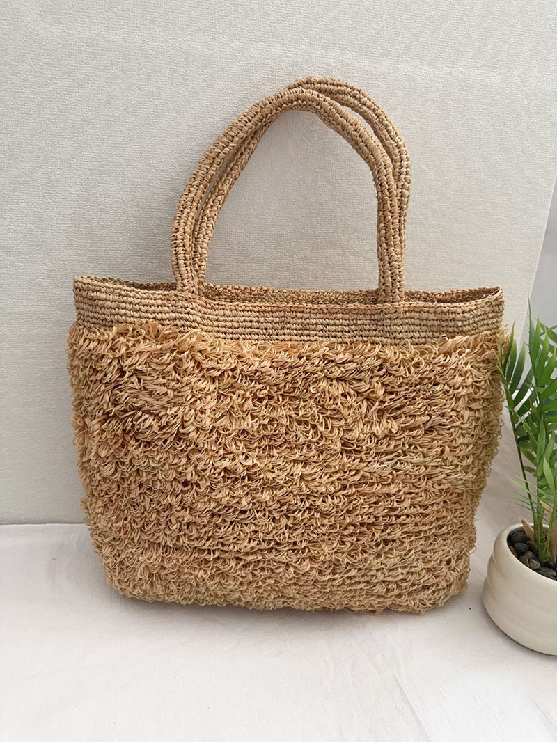 กระเป๋าฟางราฟเฟียสุดหรู สไตล์โ - Crochet Bag Raffia บทวิจารณ์และราคา